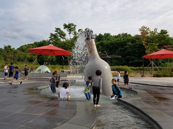 와인병분수