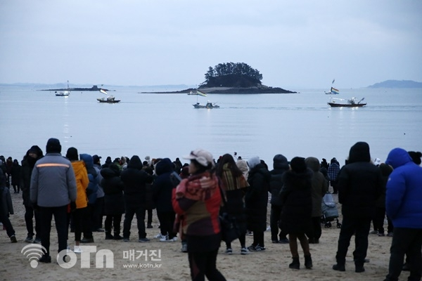 연포해수욕장 해맞이행사 모습