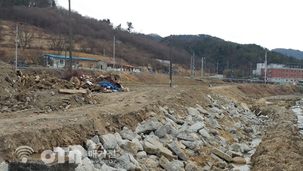 용호천 조성사업 민원 현장