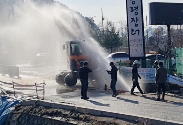 주민 사진제공(공사 부주의 현장모습)